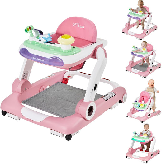 HAWEEK 5-in-1 Baby Walker: Adjustable Height & Speed!