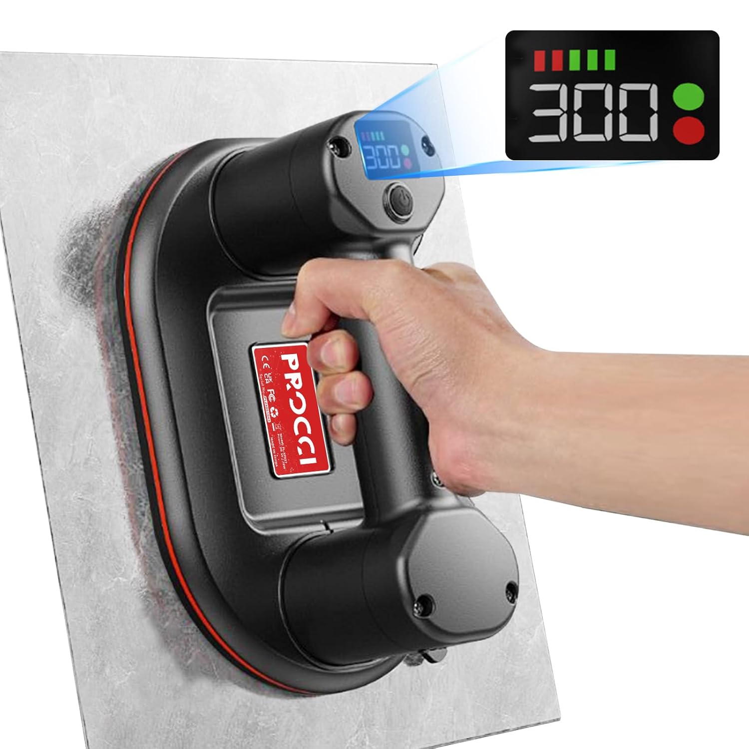 Powerful Battery Suction Cup with LCD Display and Long Runtime