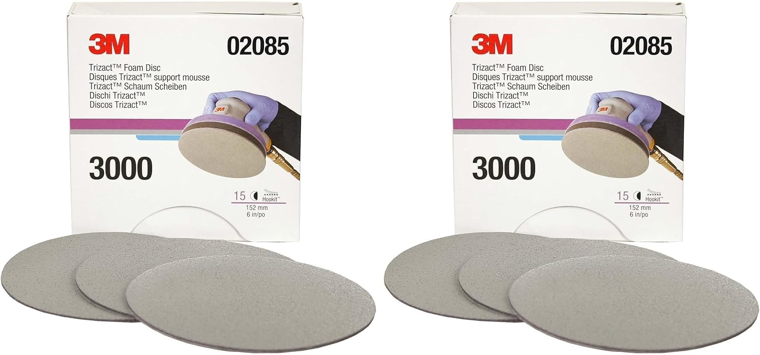 3M Trizact Hookit Foam Disc P3000 for Perfect Paint Finishing