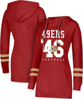 Ultra Game NFL womens Tunic Hoodie Pullover Sweatshirt Terry - Game