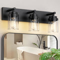 Bathroom Vanity Light Fixture 3-Light 22 in Matte Black - Stable