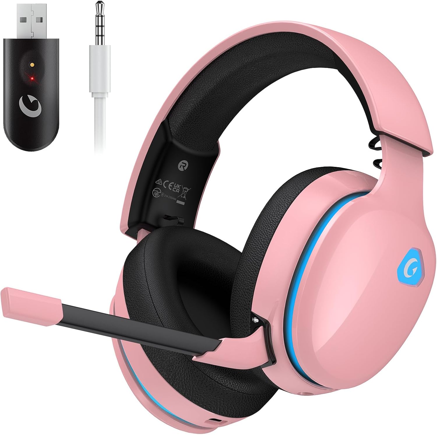 Gtheos 2.4GHz Wireless Gaming Headset for PS5 and PC Gamers