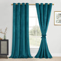 DWCN Teal Velvet Blackout Curtains for Elegant Home Decor
