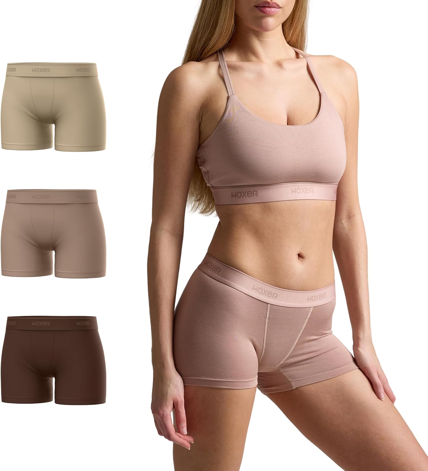 Woxer Womens Boxers - Comfortable 3in Boy Shorts for Women