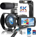 Camcorder Video Camera 5K Ultra 64MP with 18X Digital Zoom - Vlogging