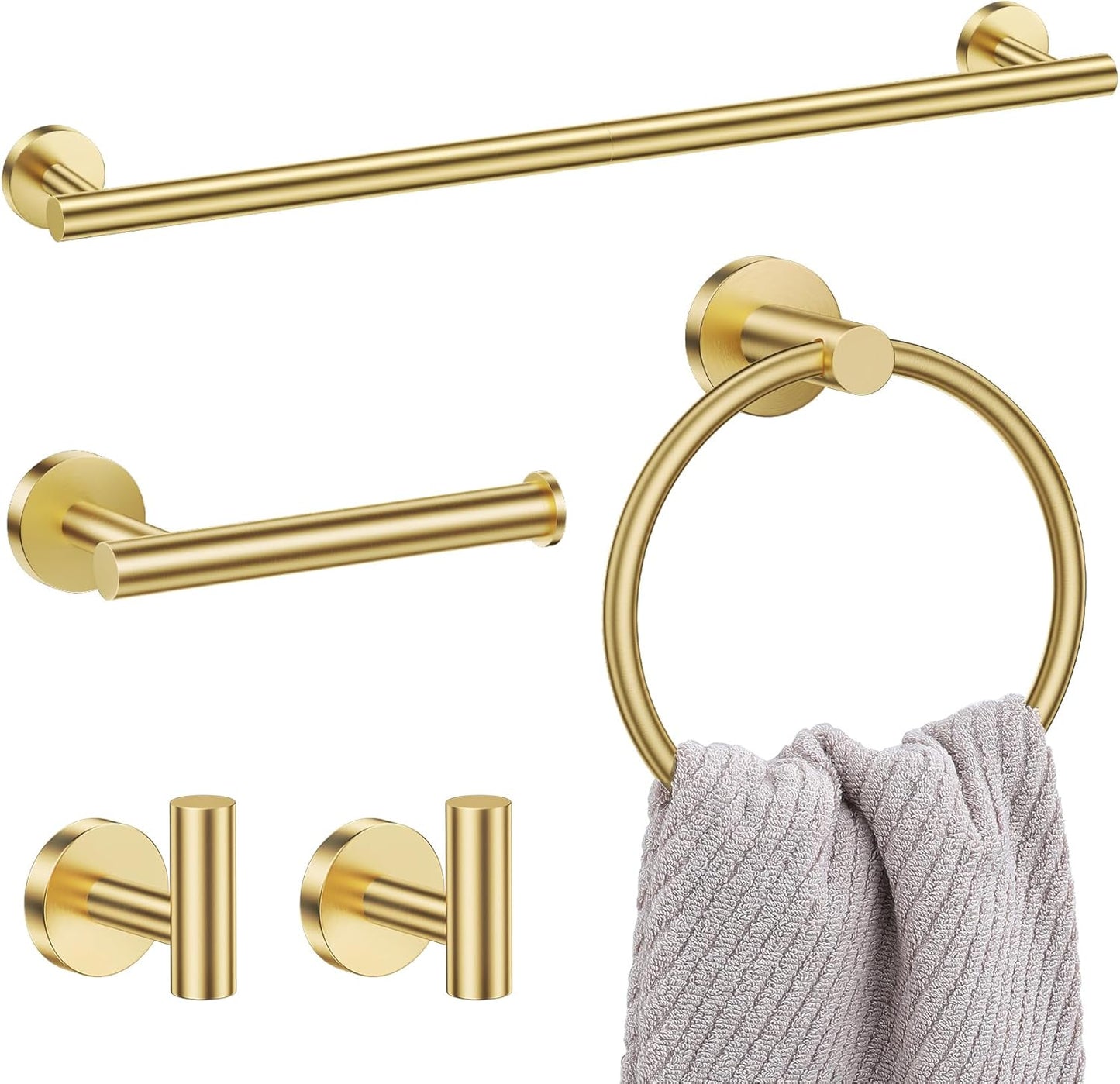 Brushed Gold Bathroom Accessories Set for Modern Spaces