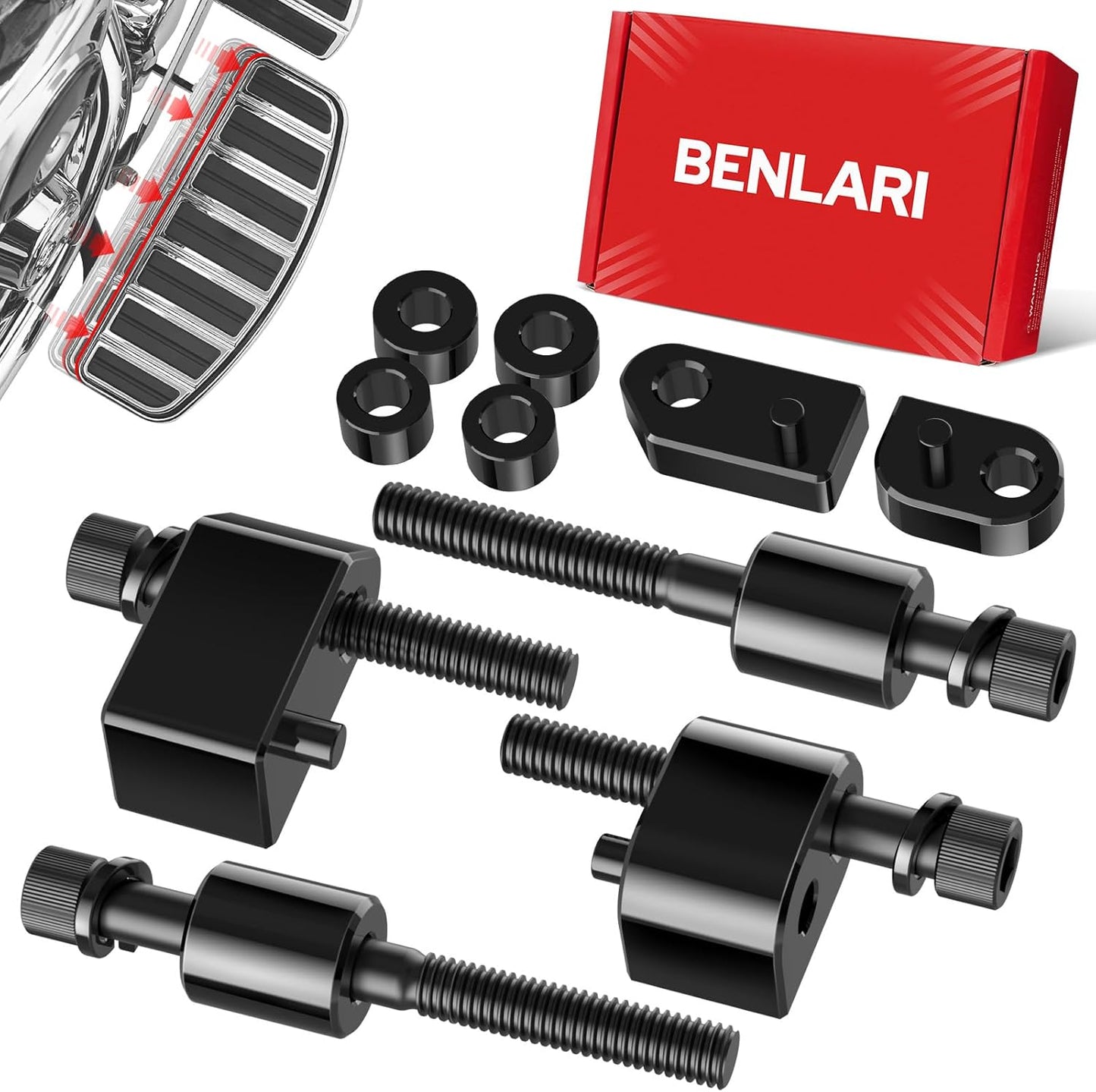 Benlari Driver Floorboard Extensions for Harley Touring Models