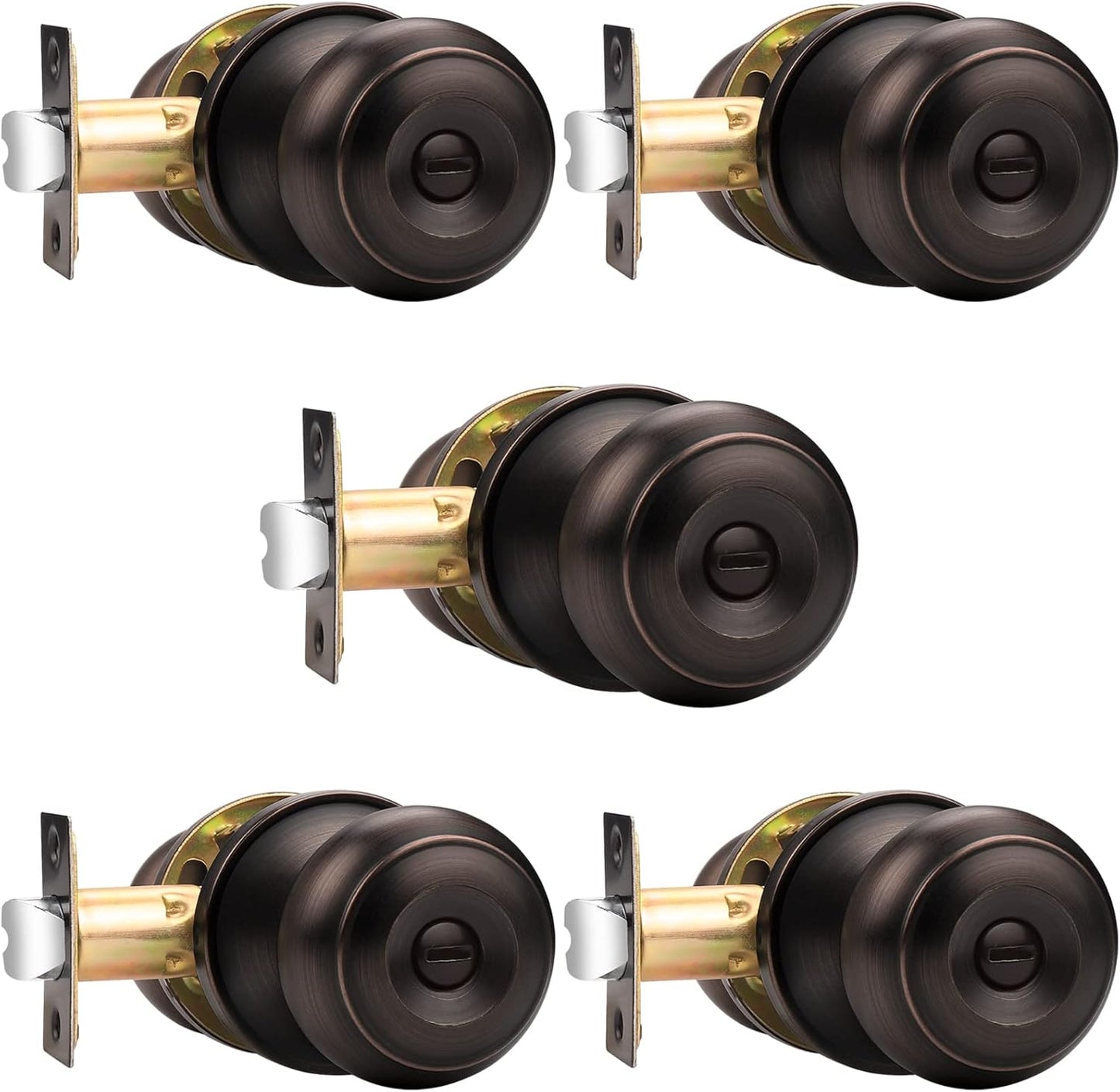 Probrico Oil Rubbed Bronze Door Knobs for Privacy and Style