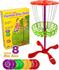 Little Flyers Family Disc Golf and Target Set - Portable Kids Basket
