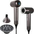 Brown Hair Dryer 1600W High Speed Ionic Blow Dryer - Digital Display