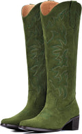 Cowgirl Knee High Boots for Women Snip Toe Side Zipper - 2 in Heel