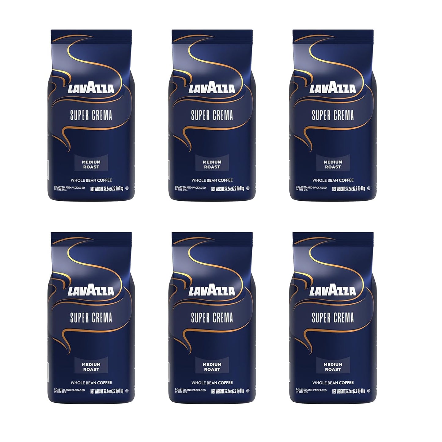 Lavazza Super Crema Whole Bean Espresso Coffee for Rich Flavor