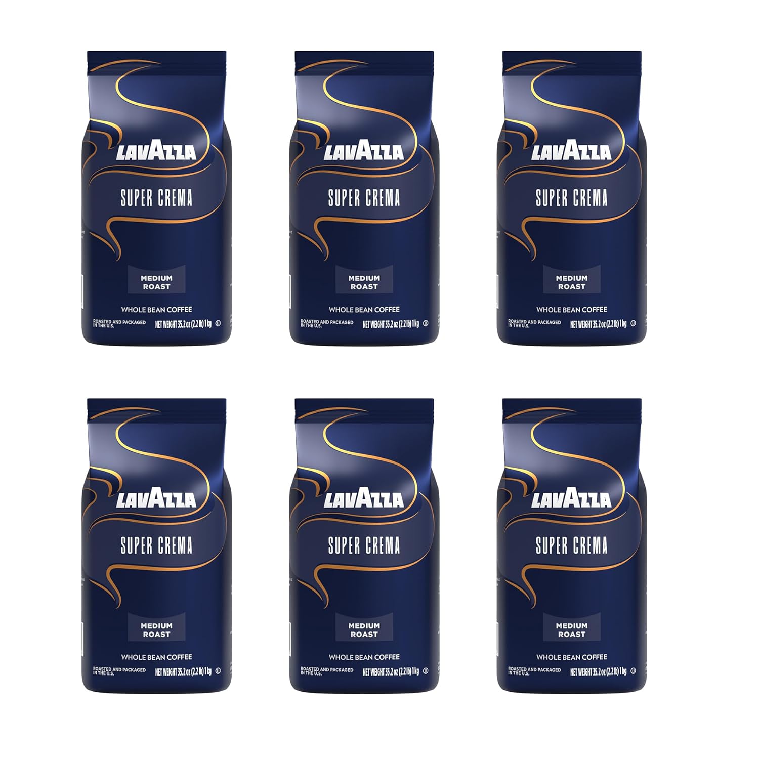 Lavazza Super Crema Whole Bean Espresso Coffee for Rich Flavor