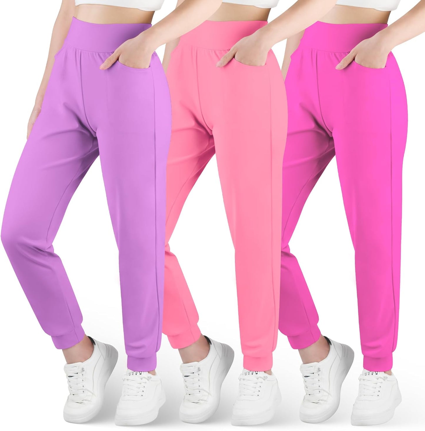 BIG ELEPHANT Girls Joggers with Pockets for Active Kids