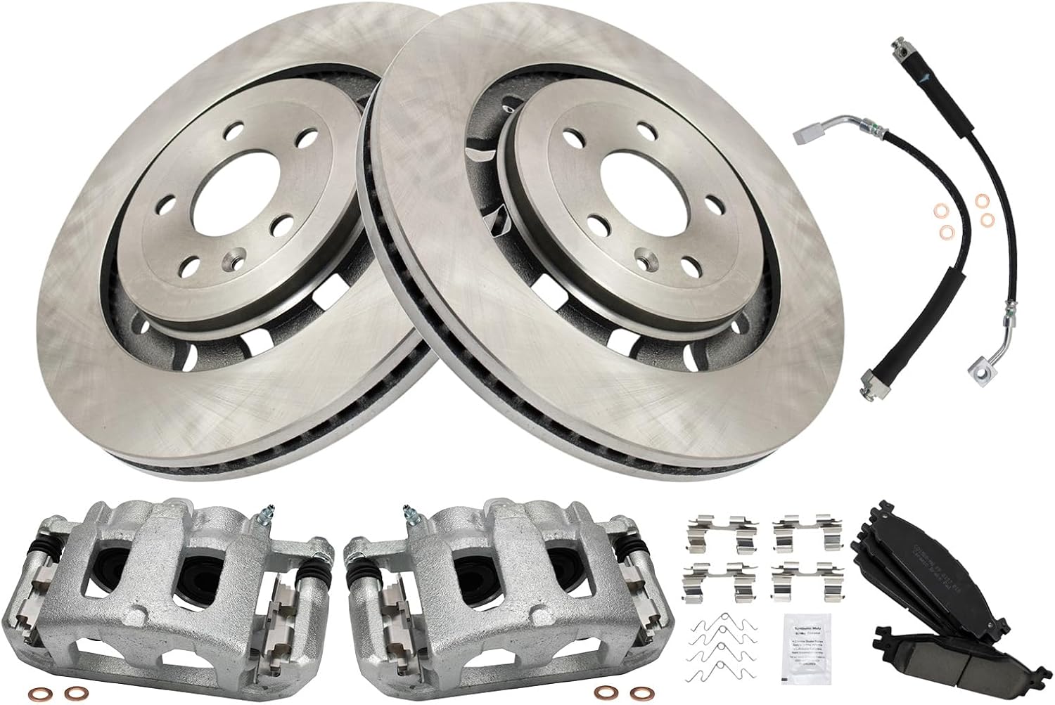 TRQ Front Brake Pad & Rotor Kit for 2016-2018 Ford Explorer