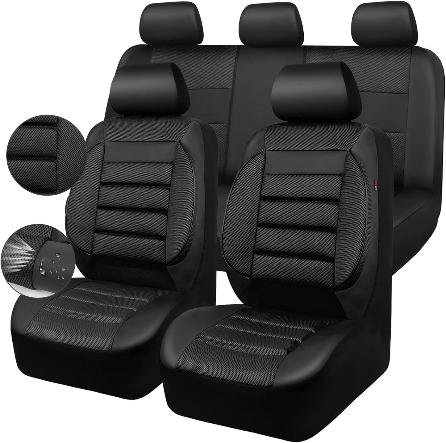 Breatherable Air Mesh Car Seat Covers Full Set for All Vehicles