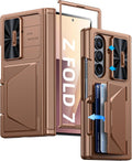 Samsung Galaxy Z Fold 7 Case with Card Holder RFID Blocking - Desert