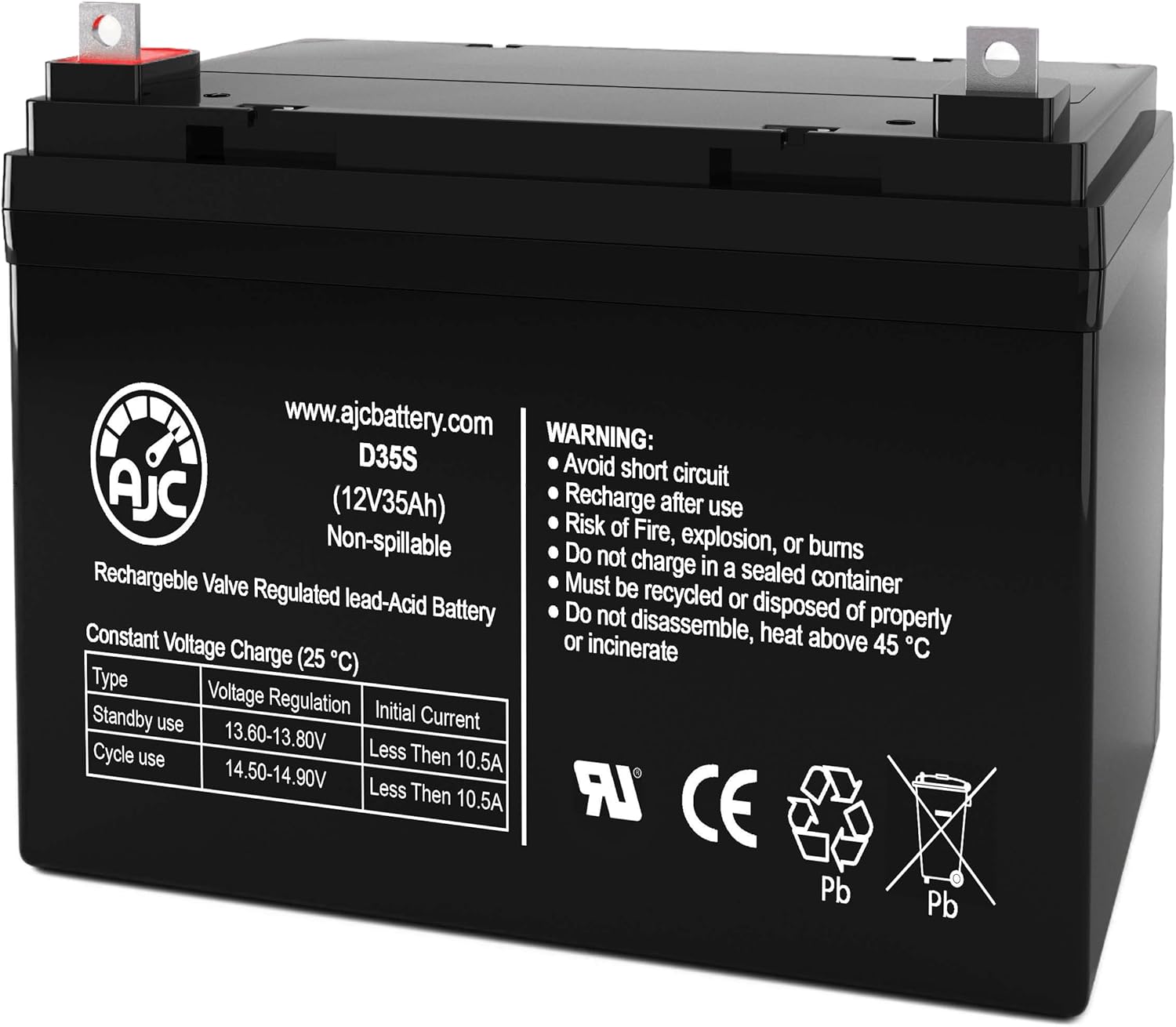 AJC Battery Replacement for Leoch LP12-35 12V 35Ah UPS Power
