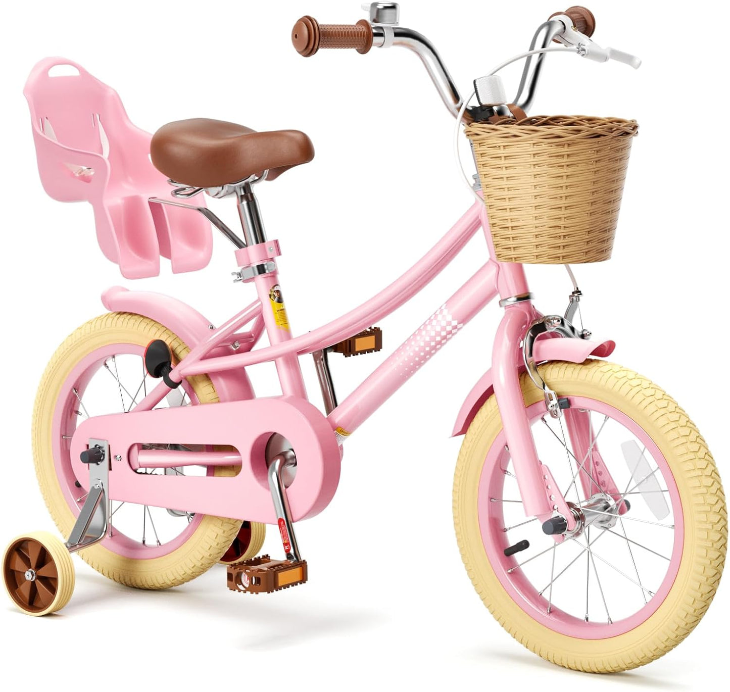 Glaf Girls Bike with Training Wheels for Kids Age 2-12 Years