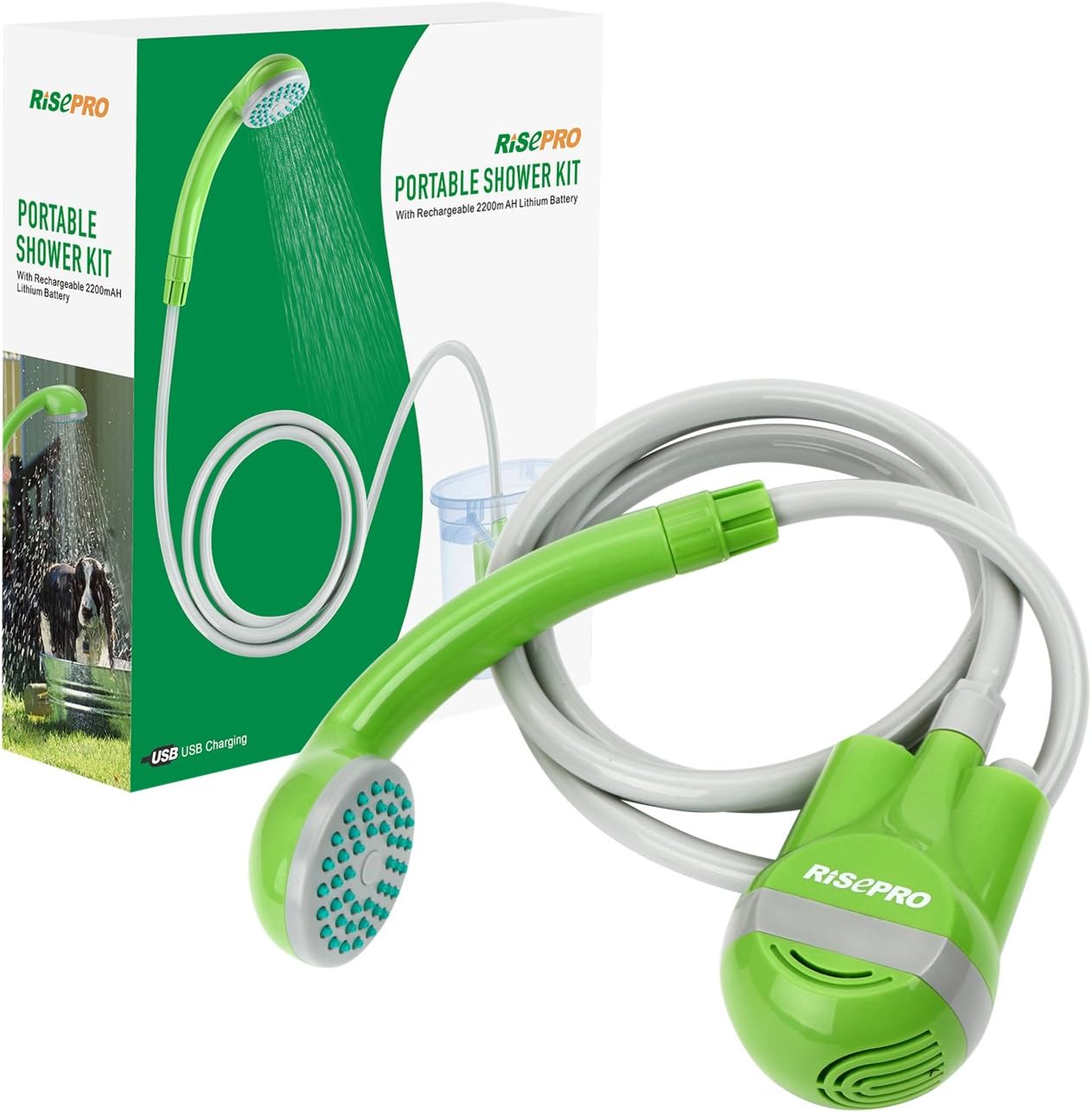 RISEPRO Portable Camping Shower - Pump Water Anywhere!