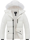 Skieer Men's Hooded Puffer Jacket Waterproof Winter Coat - Warm Parka