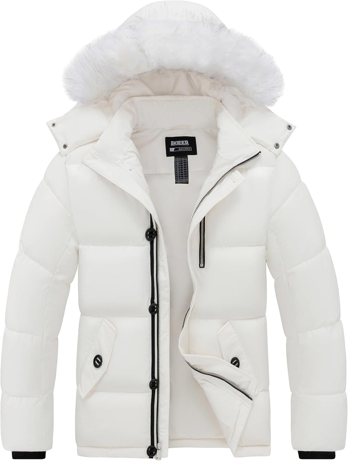 Skieer Waterproof Hooded Puffer Jacket - Stay Warm & Dry!