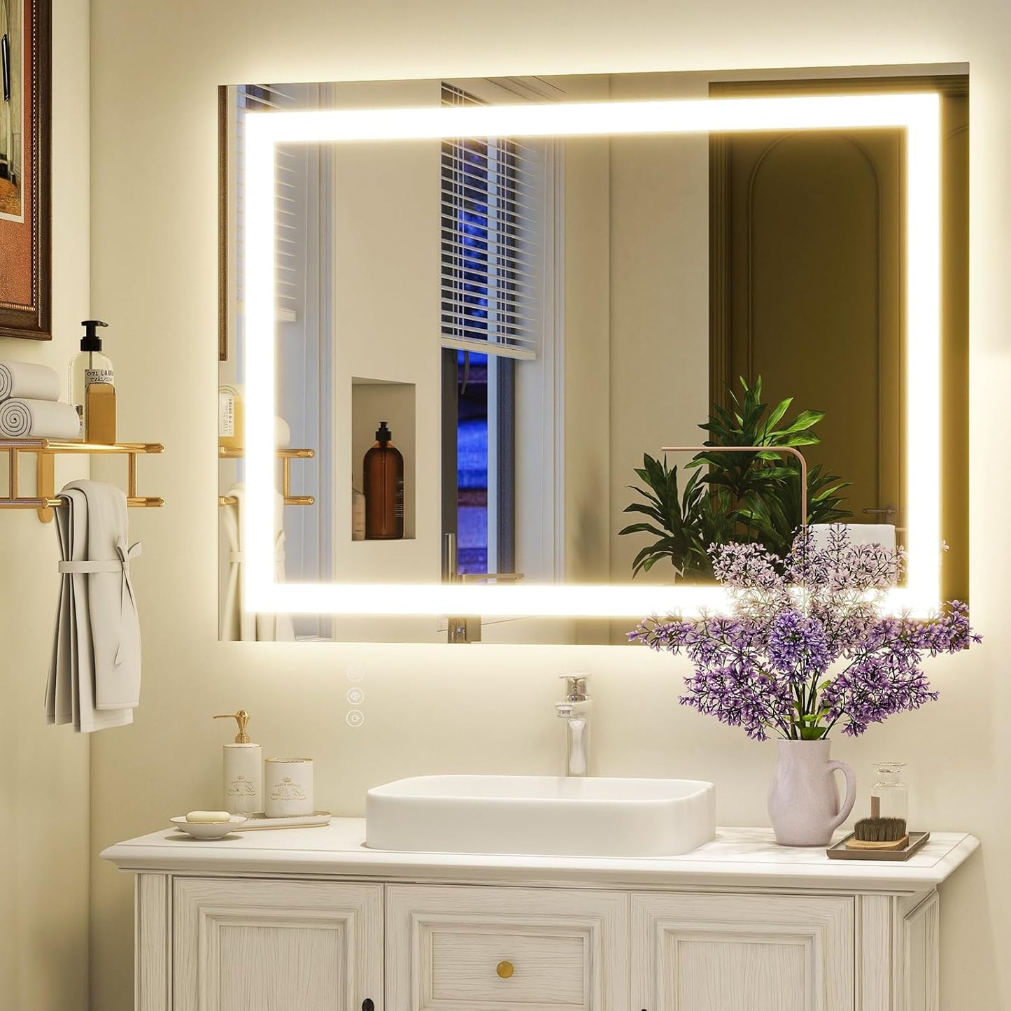 30ft' x 40ft' LED Bathroom Mirror with Lights for Elegant Spaces