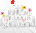 Bud Vases in Bulk 24 - Small Clear Glass Vases for Centerpieces