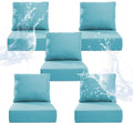 6 in Thicker Outdoor Chair Cushion 5 Sets - Waterproof Patio Cushion