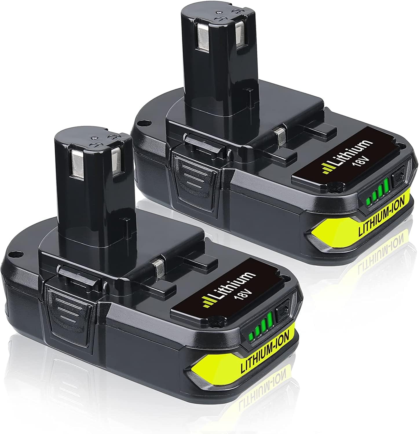 2Pack 3.0Ah 18V Lithium-Ion Replacement for Ryobi Tools