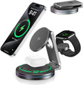 2025 Qi2 Foldable 360 Rotatable 3-in-1 Magnetic Wireless Charger