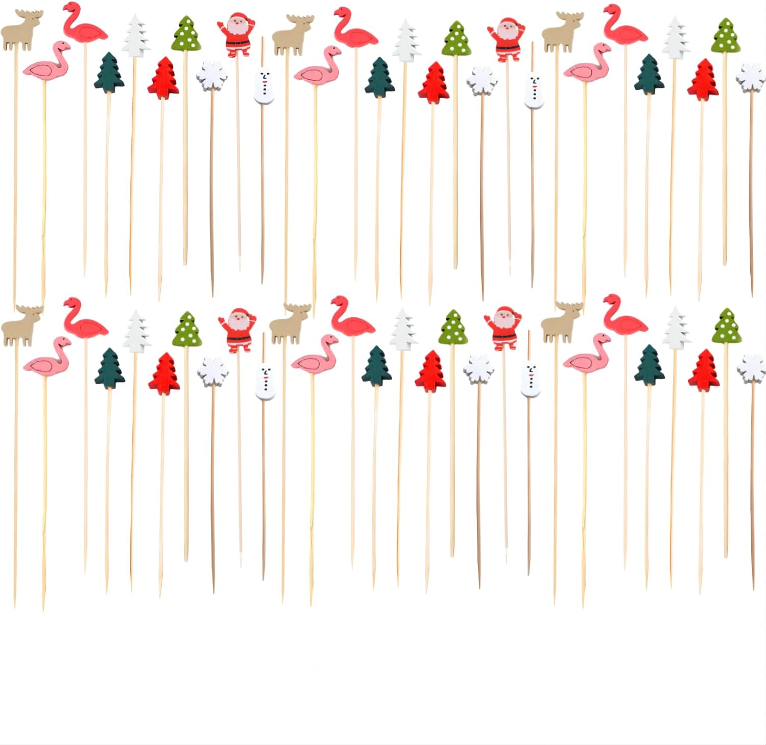 400 Holiday Bamboo Cocktail Picks - Festive Decor & Delight!