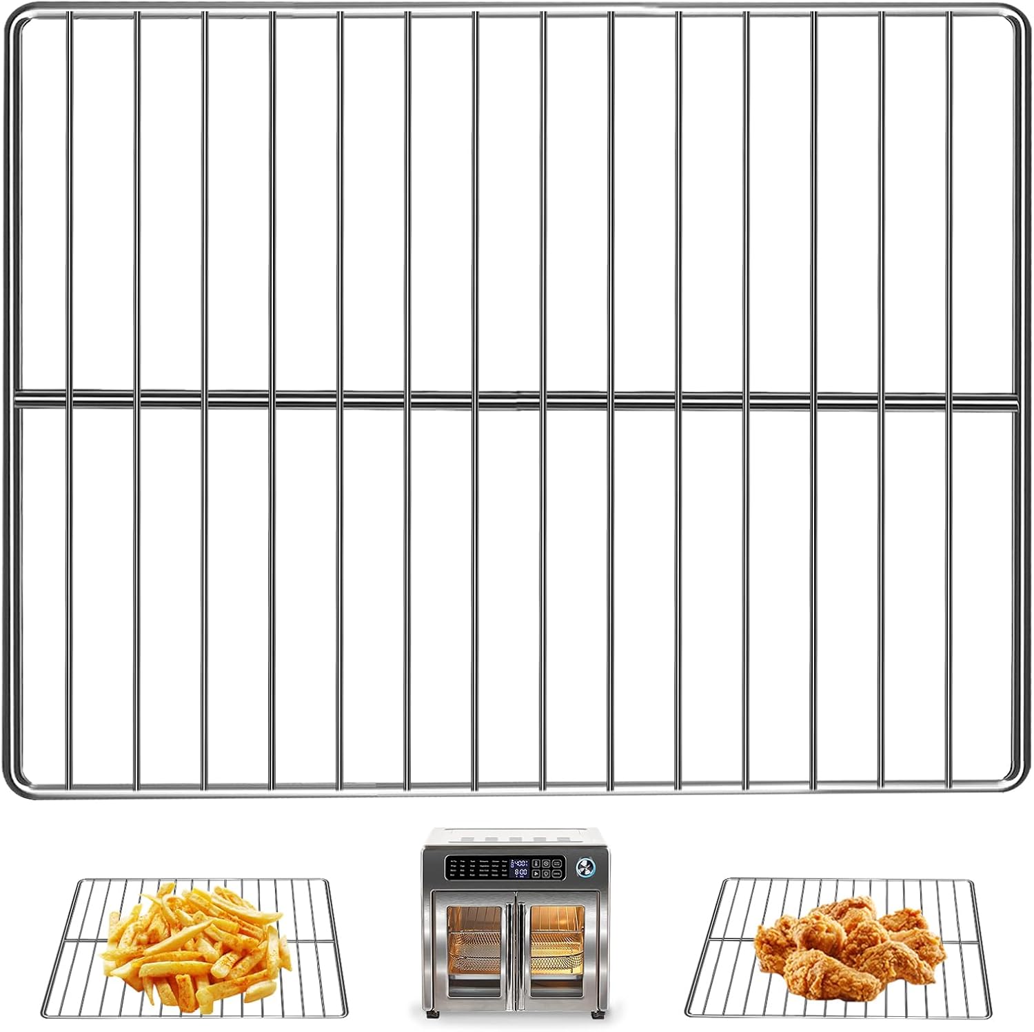 Enhance Air Fryer Cooking: Stainless Steel Grill Rack for XL Air Fryer