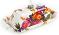 MACKENZIE-CHILDS Enamel Butter Box, Cute Lidded Butter Dish - Floral