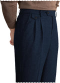 Mens Tweed Herringbone Vintage Dress Pants for Men - Regular Fit