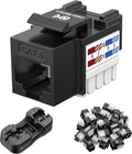 Cat6 Keystone Jacks 25-Pack - 10Gbps Patch Panel & Wall Plate