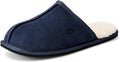 OOW Mens Suede House Slippers - Cozy Memory Foam Comfort