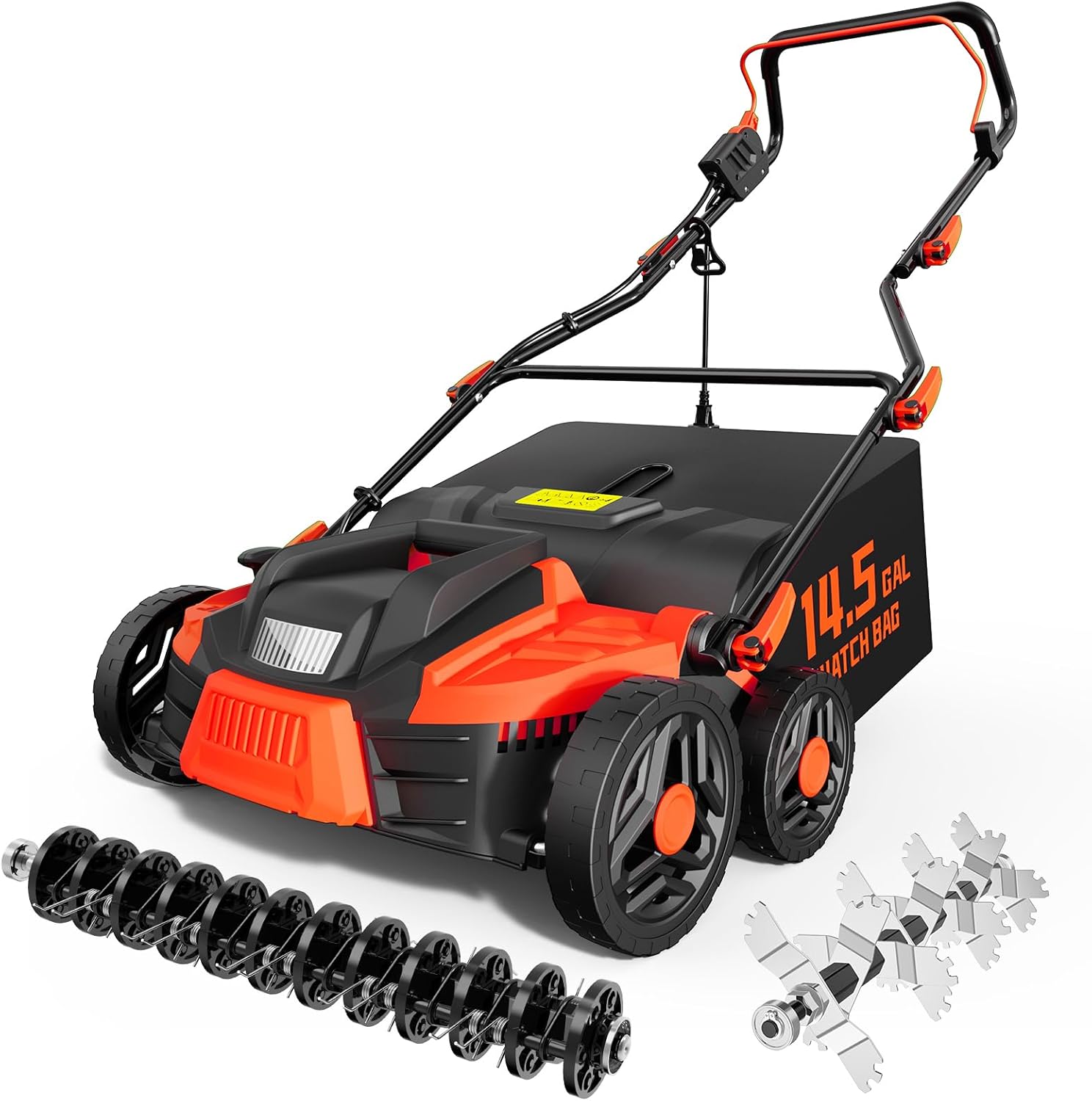 2025 Upgrade 16-Inch Electric Dethatcher and Scarifier Tool