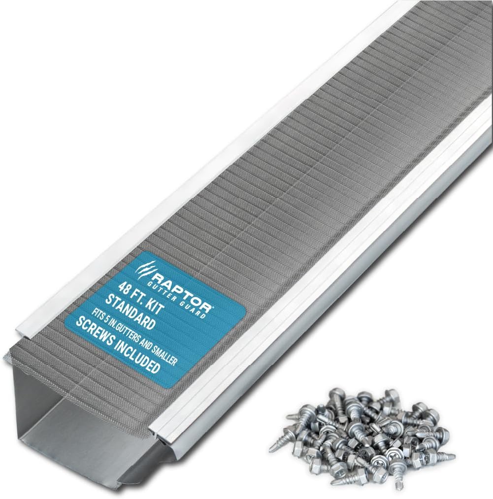 Raptor Gutter Guard Kit - 48 FT Stainless Steel Micro-Mesh