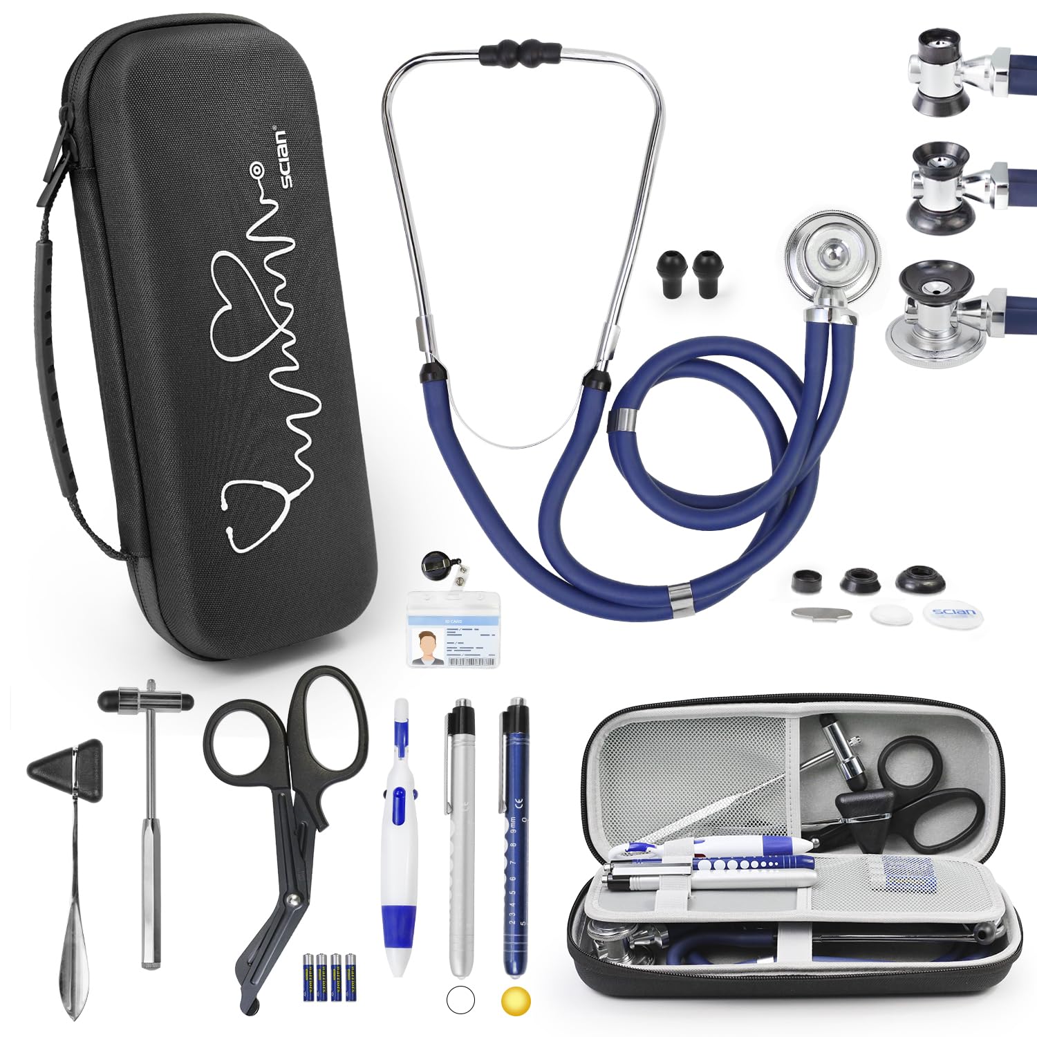 Stethoscope Case Kit with Supplies for Nurses and Students