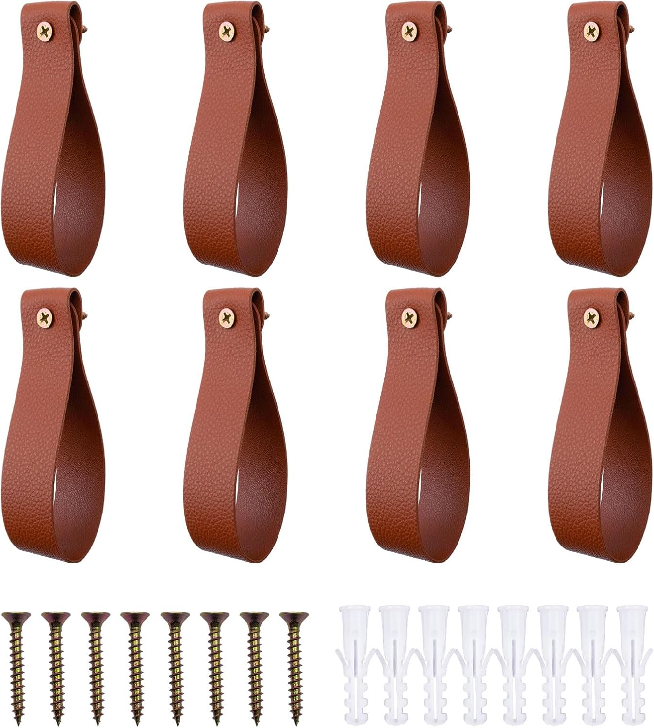 Set of 8 Stylish Leather Rod Holders - Shonmogar