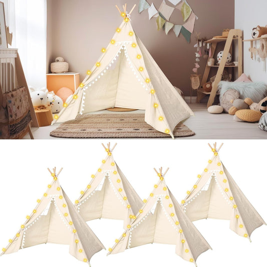 Cozy Kid's Teepee Tent with Lights