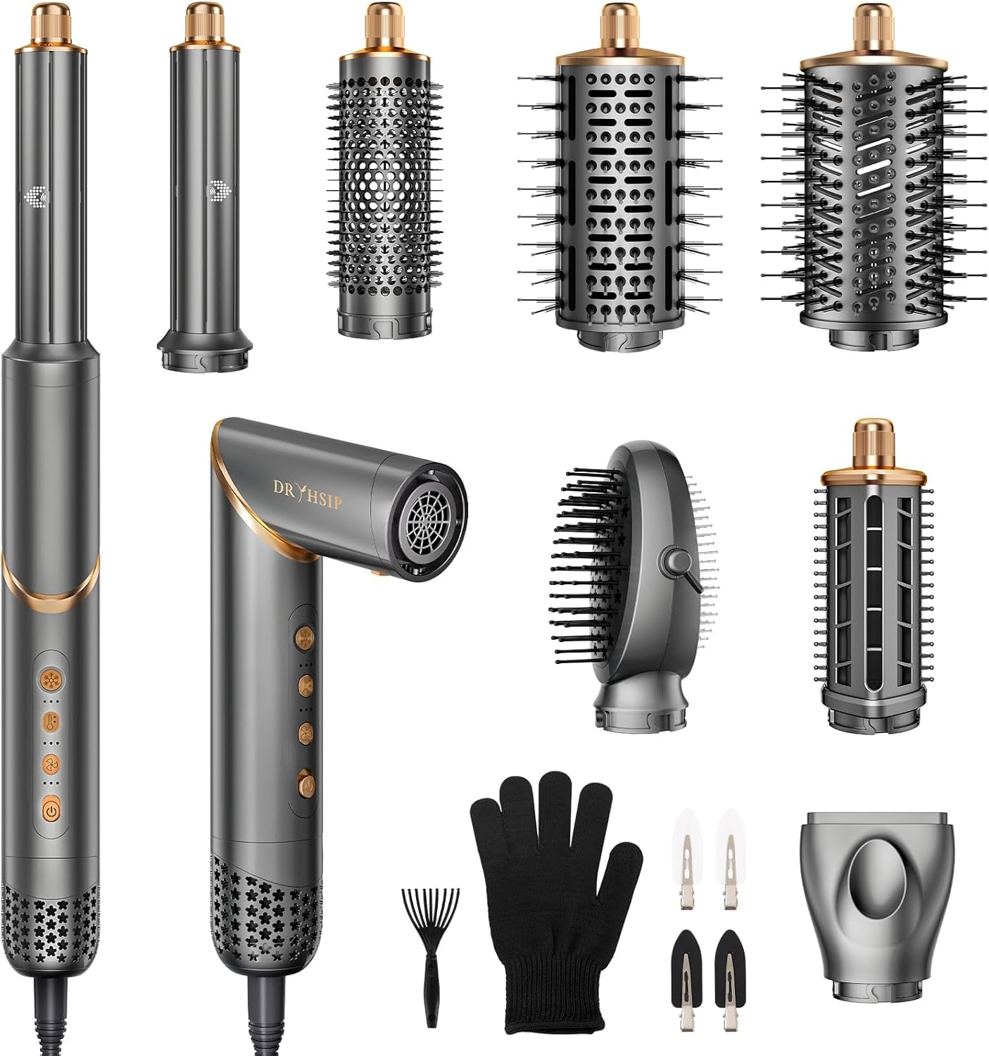 8 in 1 Hair Styler Set & Hair Dryer Brush for All Hair Types