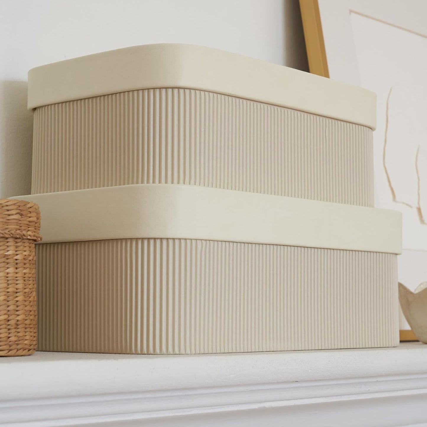 ZICOTO Decorative Storage Boxes with Lids for Stylish Organizing