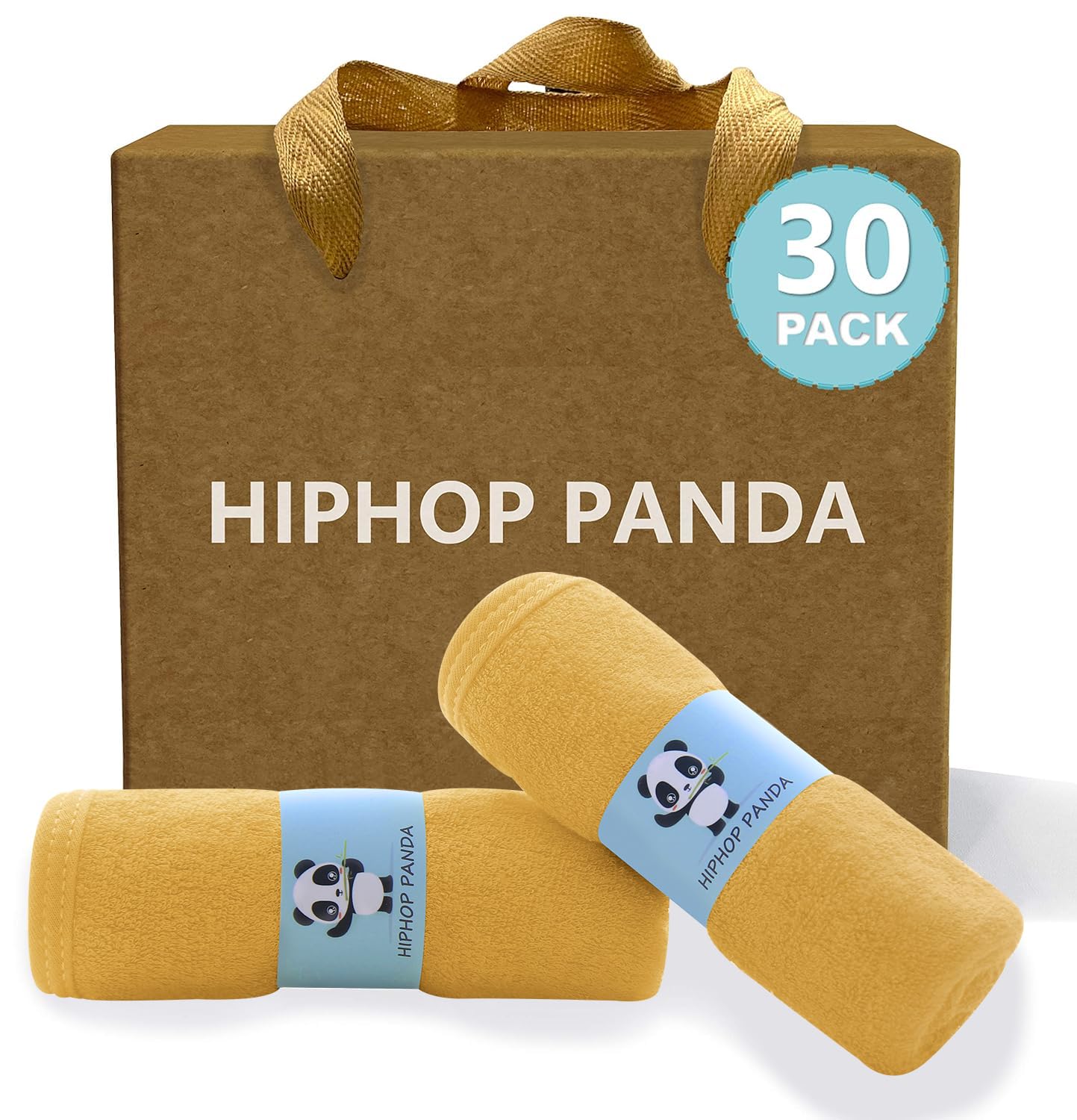 Ultra Soft Bamboo Baby Washcloths for Newborns - 30 Pack