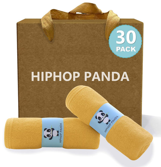 Ultra Soft Bamboo Baby Washcloths for Newborns - 30 Pack