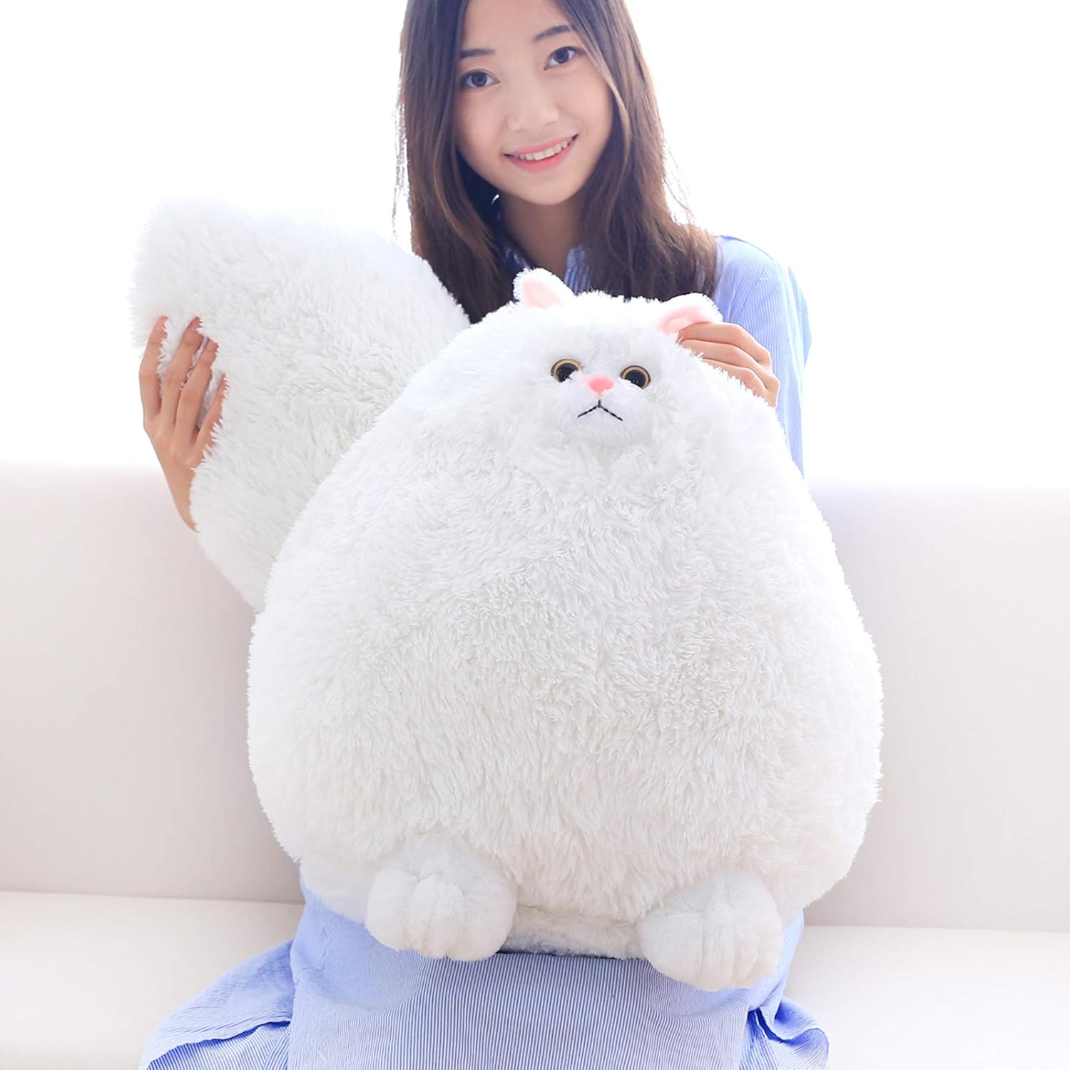 Winsterch Giant Cat Stuffed Animal - Fluffy 20 Inch Plush Toy