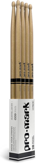 ProMark Classic Forward 2B Drum Sticks - Hickory Oval Tip (4 Pairs)