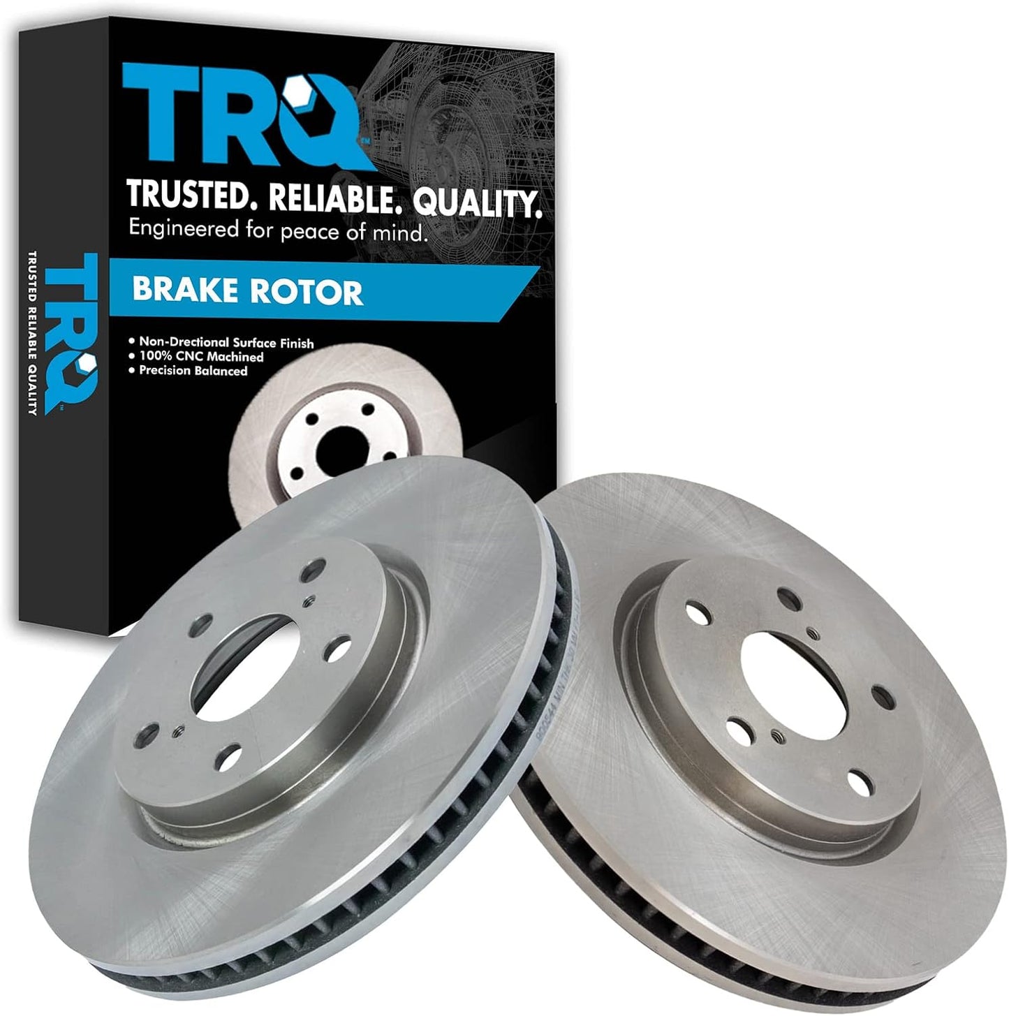 TRQ Driver & Passenger Side Brake Rotors Set for Lexus GS300