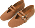 Ballet Flats for Women Mary Jane Mesh Slip On with Adjustable Strap